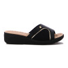 Sandalia Mujer Comfortflex Taco Corrido Negro
