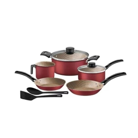 BATERÍA DE COCINA 9PZ. TURIM ROJO TRAMONTINA Batería De Cocina 9pz. Turim Rojo Tramontina