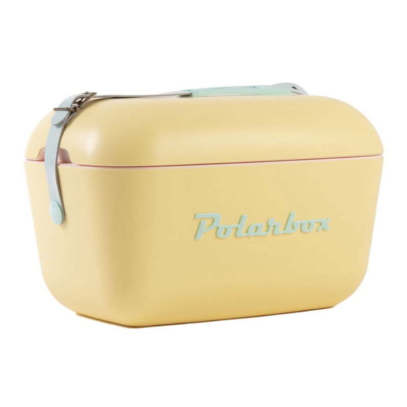 Conservadora Hielera Polarbox Vintage 20lt Con Asada Pop Amarillo y Verde Agua
