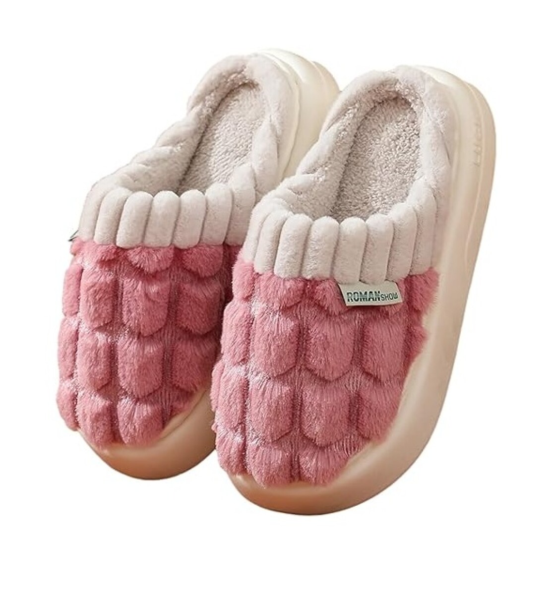 Pantufla de Felpa Super Abrigadas Antideslizante Unisex - Fucsia 