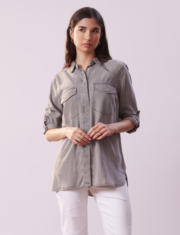 Camisa Tencel GRIS