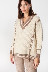 Sweater Preppy Crudo/Vison