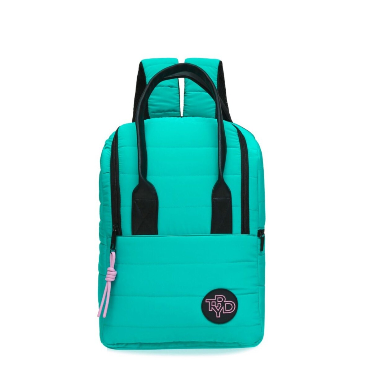 Mochila Trendy con Porta notebook y bolsillo de termo - Turquesa 