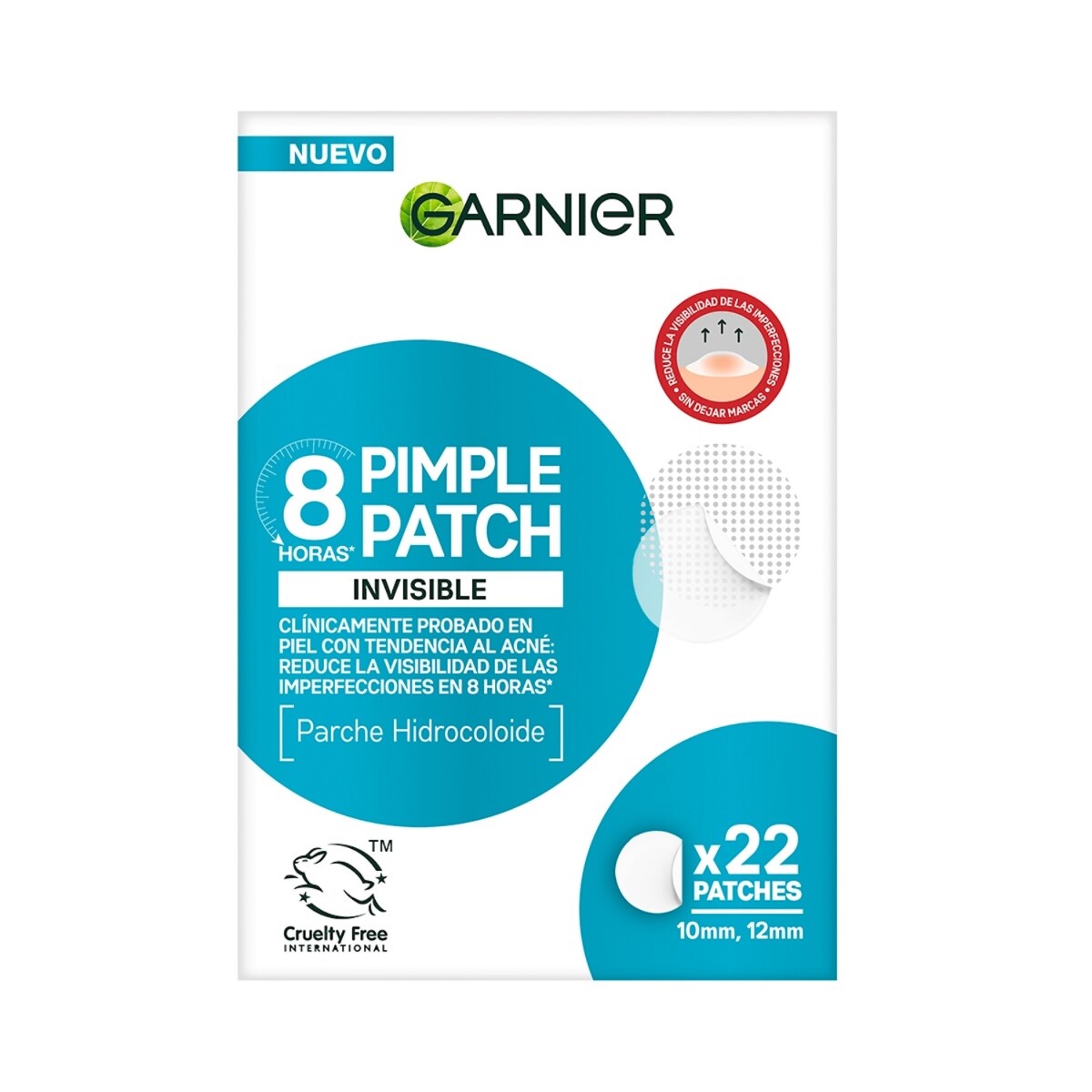 Parches Invisibles para Acné Garnier Pimple Patch 22 Parches 