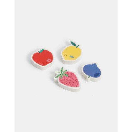 Set De Gomas De Borrar De Frutas Combinacion Multicolor