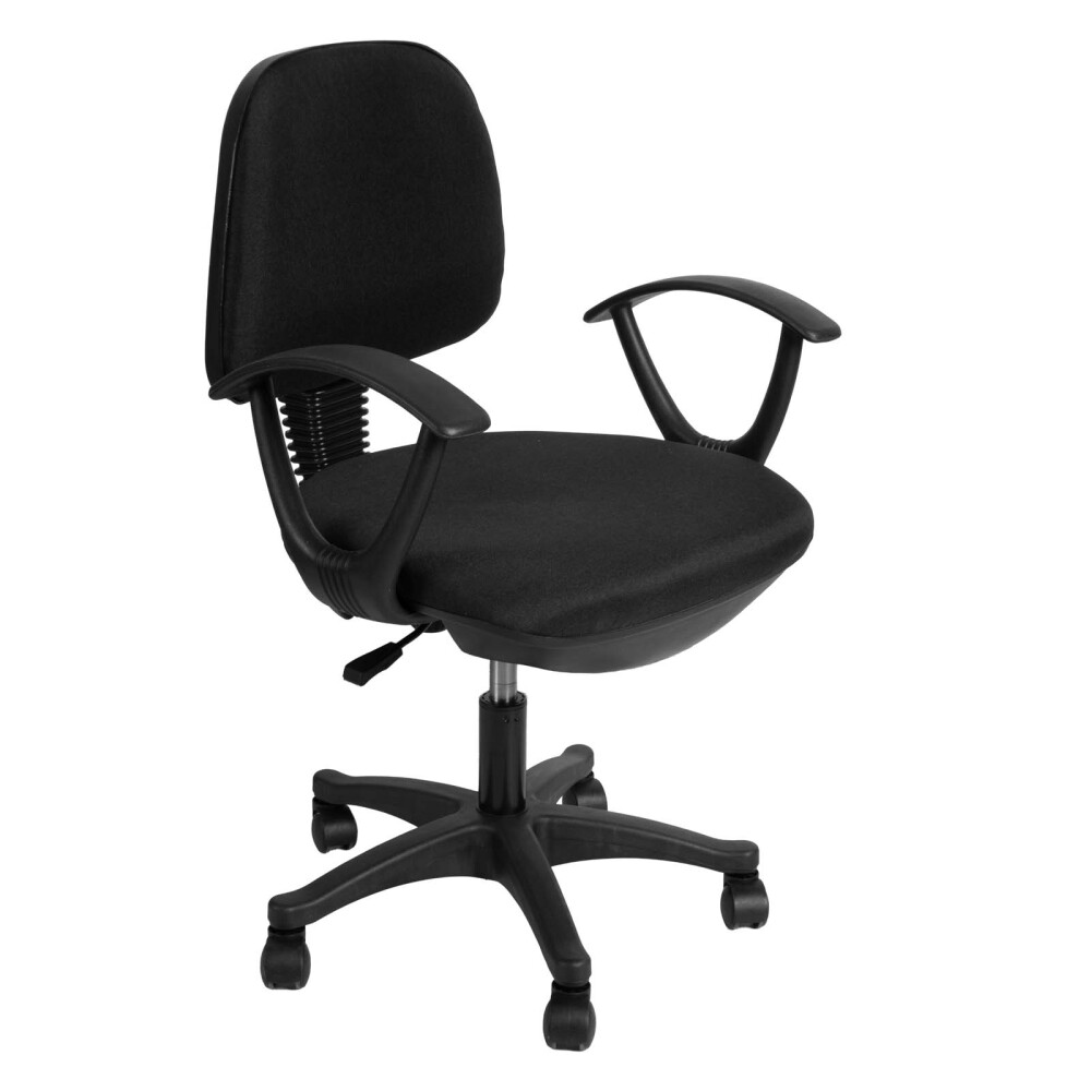 SILLA DE OFICINA TELA-Y-POLIPROPILENO NEGRO CLASSIC