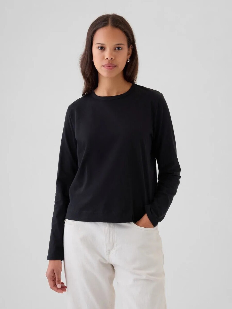 Remera Manga Larga Mujer - Black 