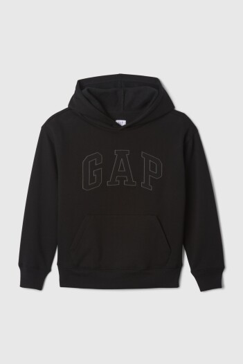Buzo Canguro Logo Gap Niño True Black V2