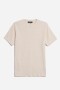 T-shirt con bordado y textura BEIGE