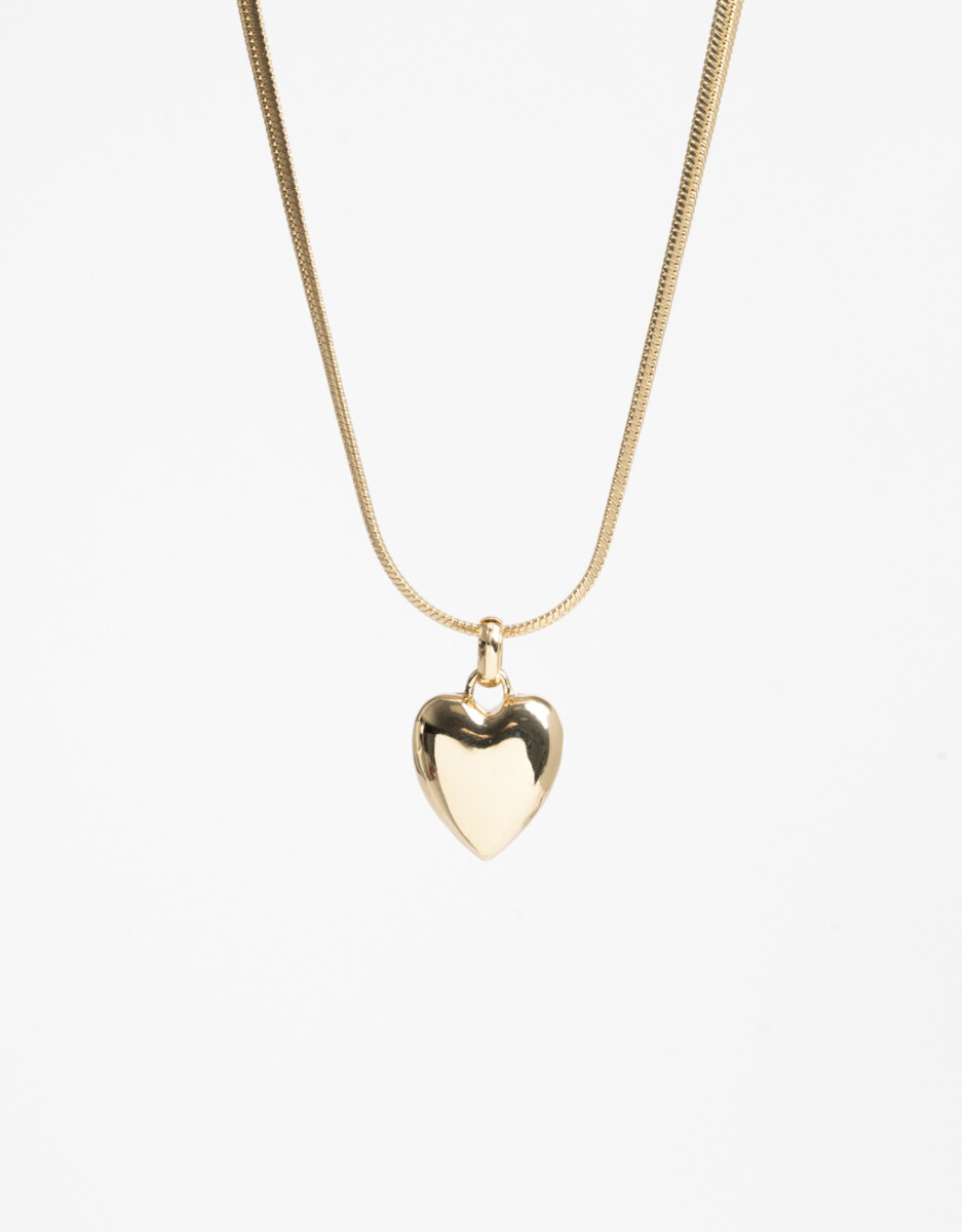 Cadena Corta Dije Corazón Dorado 