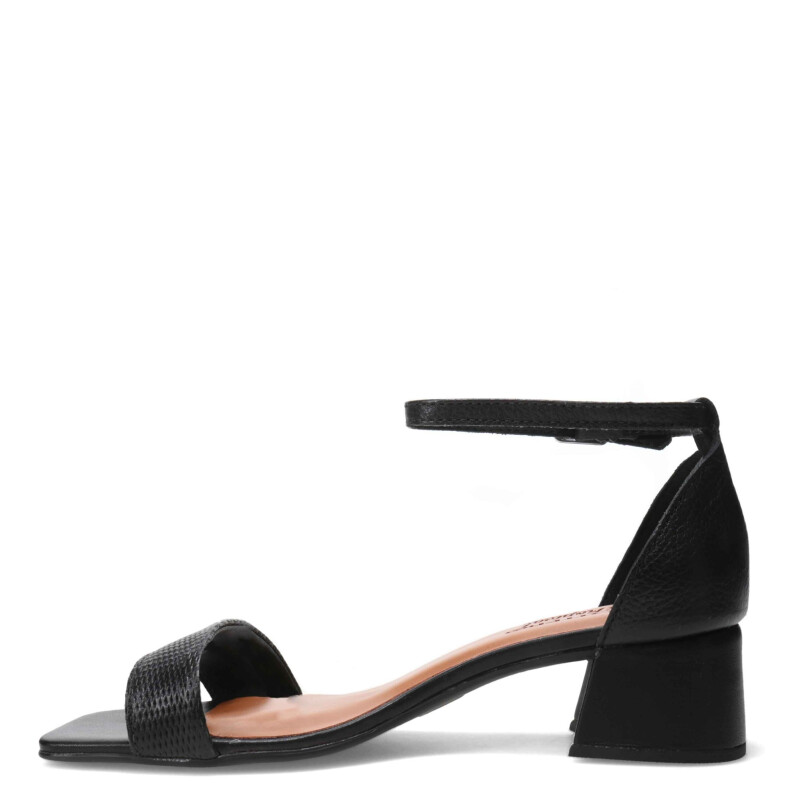 Sandalias de Mujer Bottero con Taco Bajo y Pulsera Negro