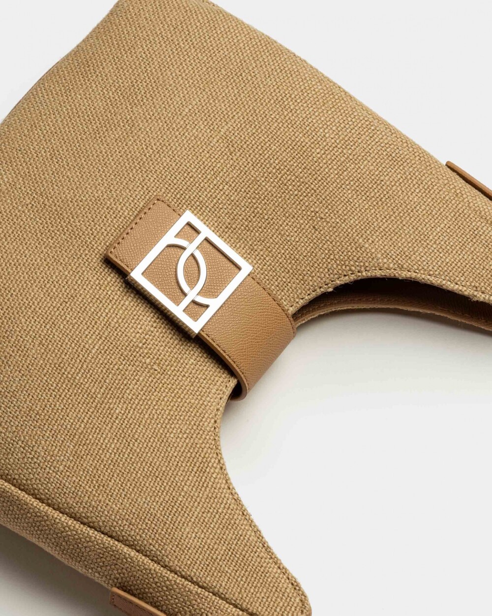Cartera al hombro Signature en canvas Natural