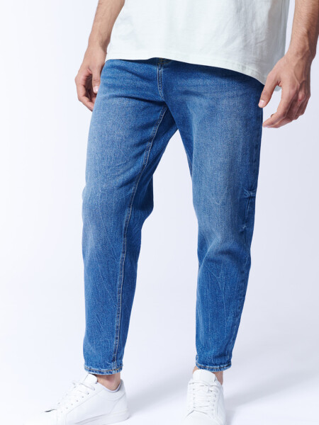 Pantalón de jean slim taper Azul Medio