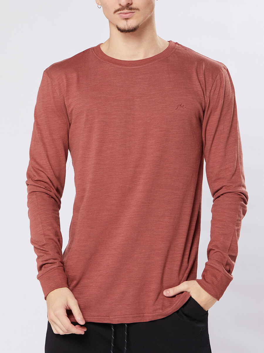 T-SHIRT ML MARKW22 RUSTY - Ladrillo 