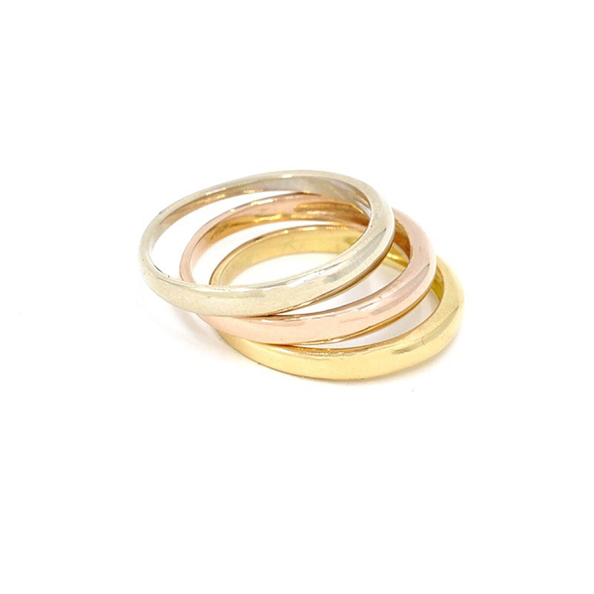 Anillos (3) En Oro 18K De 3 Colores 