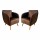 Pack x2 Sillón poltrona 1 cuerpo Lumax Kira nórdico de tela Marron