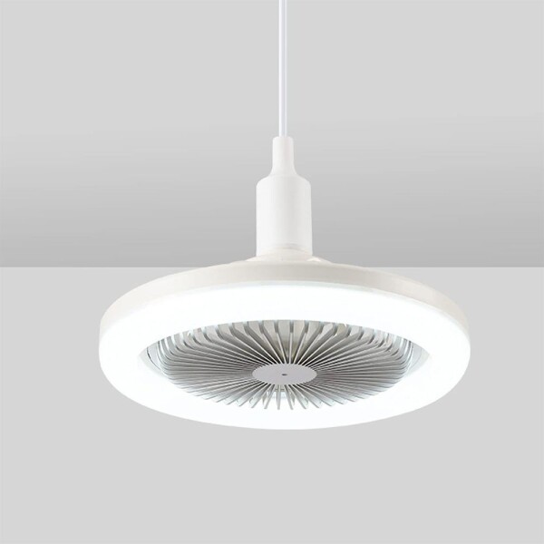 Lampara Led Ventilador Techo Rosca E27 C/ Control Ajustable Variante Color Blanco