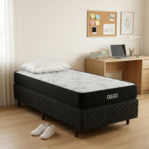 Sommier SUPER MEGA Oggo® - Espuma - GARANTIA 1 AÑO 1 Plaza - 78 cm
