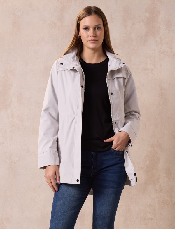 Campera Impermeable GRIS CLARO