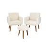 Conjunto Decorativo 492 Dallas 2 Poltronas+ Puff Beige Conjunto Decorativo 492 Dallas 2 Poltronas+ Puff Beige