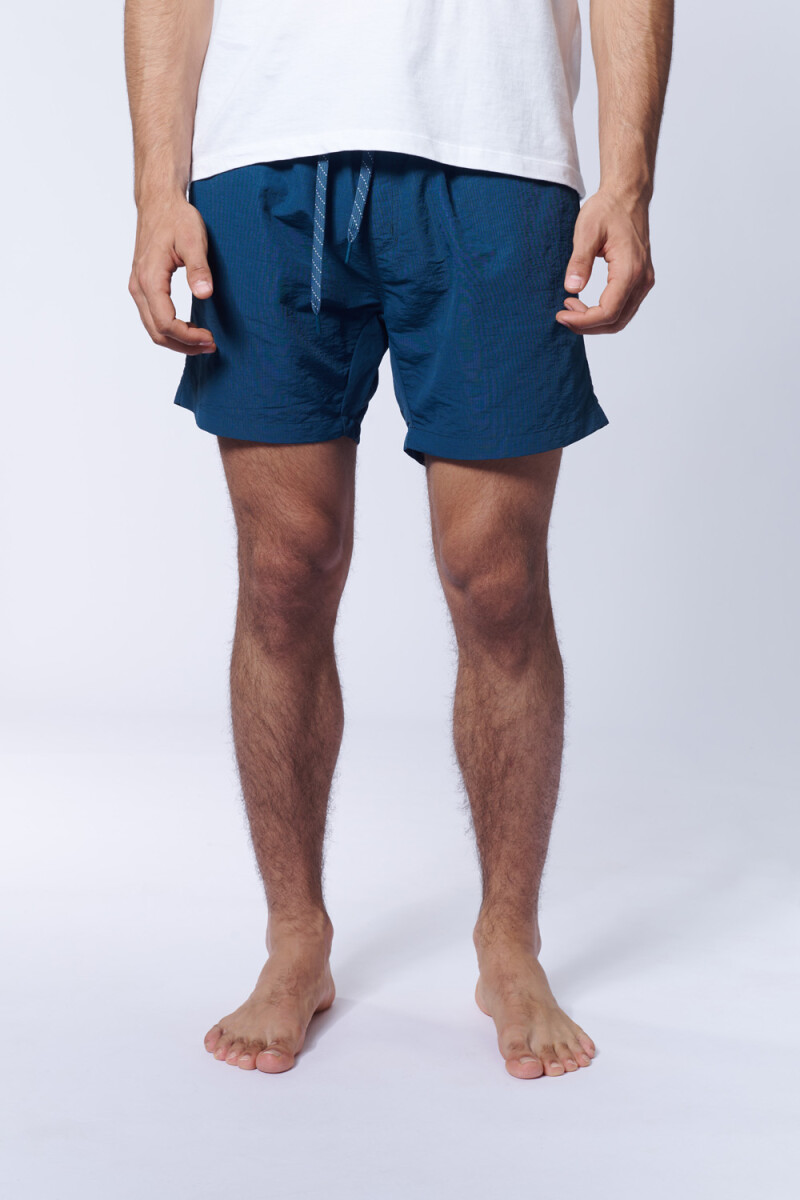 Short de baño Estampa Ripstop Azul Piedra