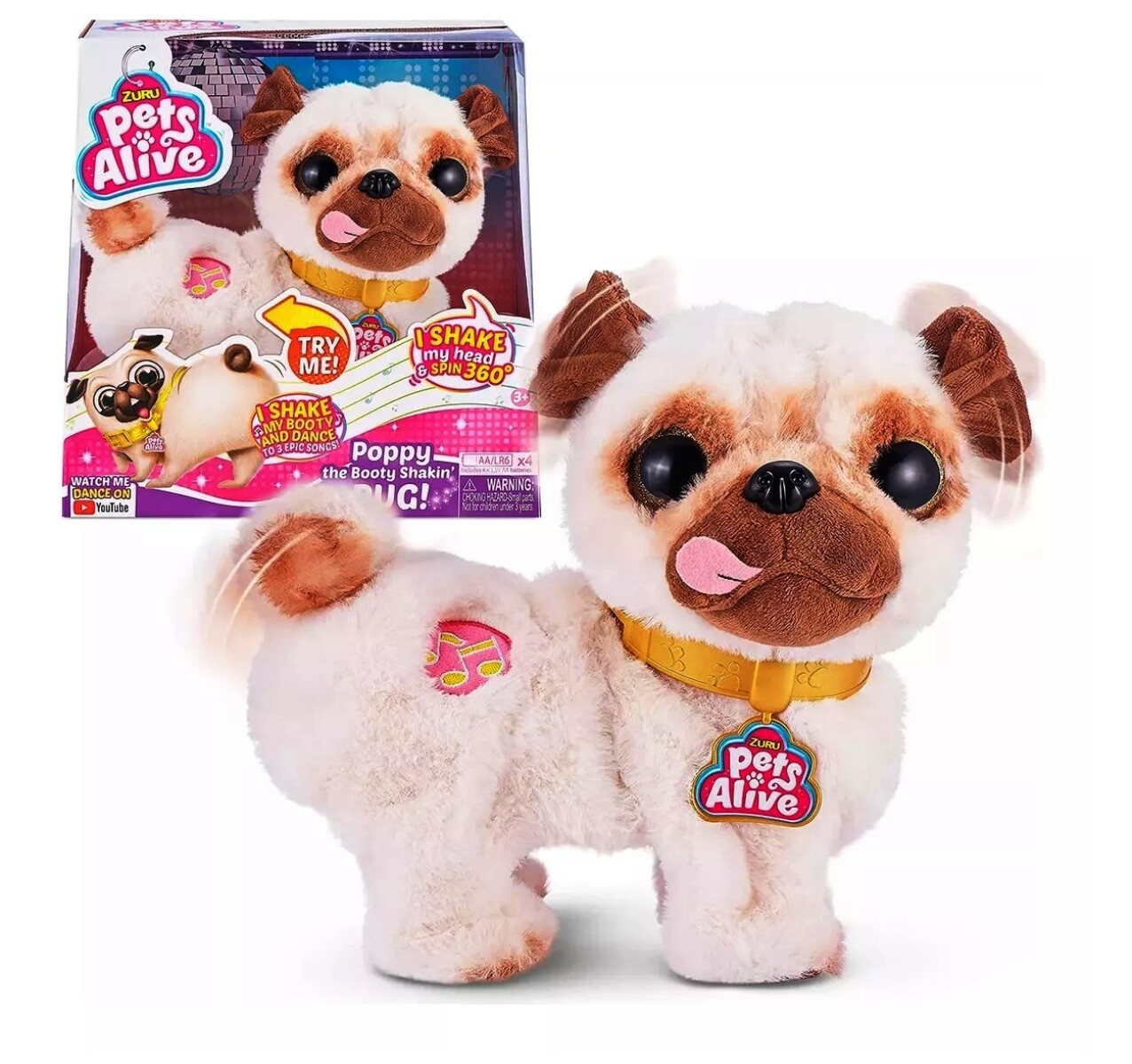 Peluche Pets Alive Perro Baila Y Mueve La Cola 