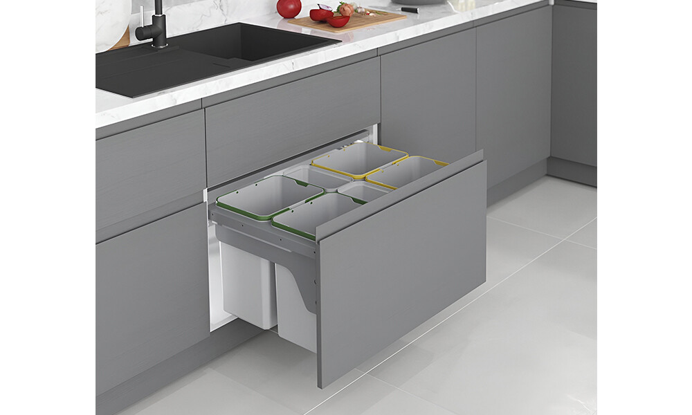 Cubo de basura 48 lt (60cm) Gris Cubo De Basura 48 Lt (60cm) Gris