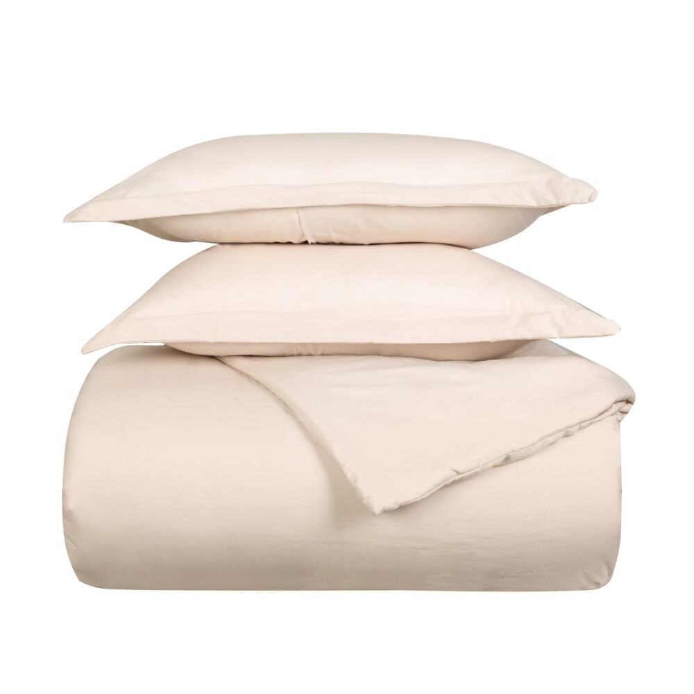 SET FUNDA NÓRDICA KING POLIESTER NATURAL-BEIGE PREWASHED ARENA