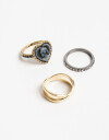 Sets Anillos Color Set De Anillos Antique Gold - Combinacion Multicolor
