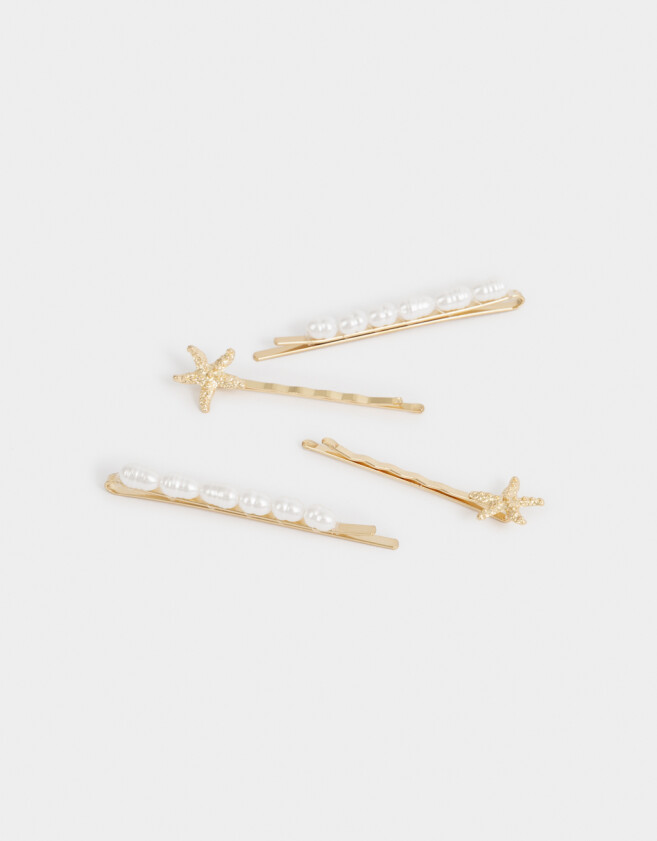 Horquillas Set Beach Set De Horquillas Perlas - Combinacion Bicolor