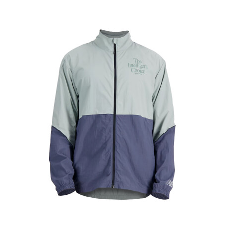 Campera New Balance GRAPHIC IMPACT RUN PACKABLE Grey & Indigo
