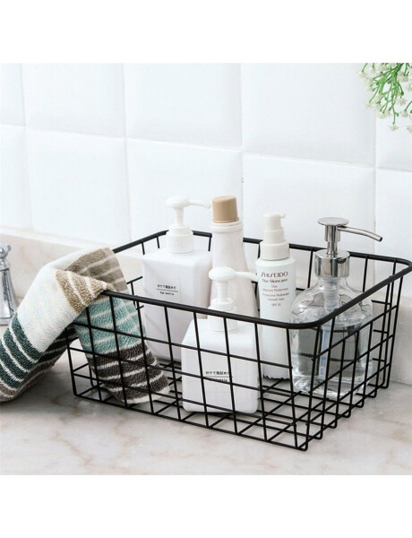 CANASTO 32X28X16CMS ACERO NEGRO CANASTO 32X28X16CMS ACERO NEGRO