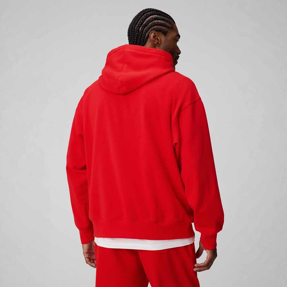 Polera The Go-To Oversized Hoodie Brand Dna Hombre Heated Red/classic White