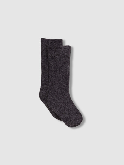 Calcetin Basico Gris Oscuro Melange