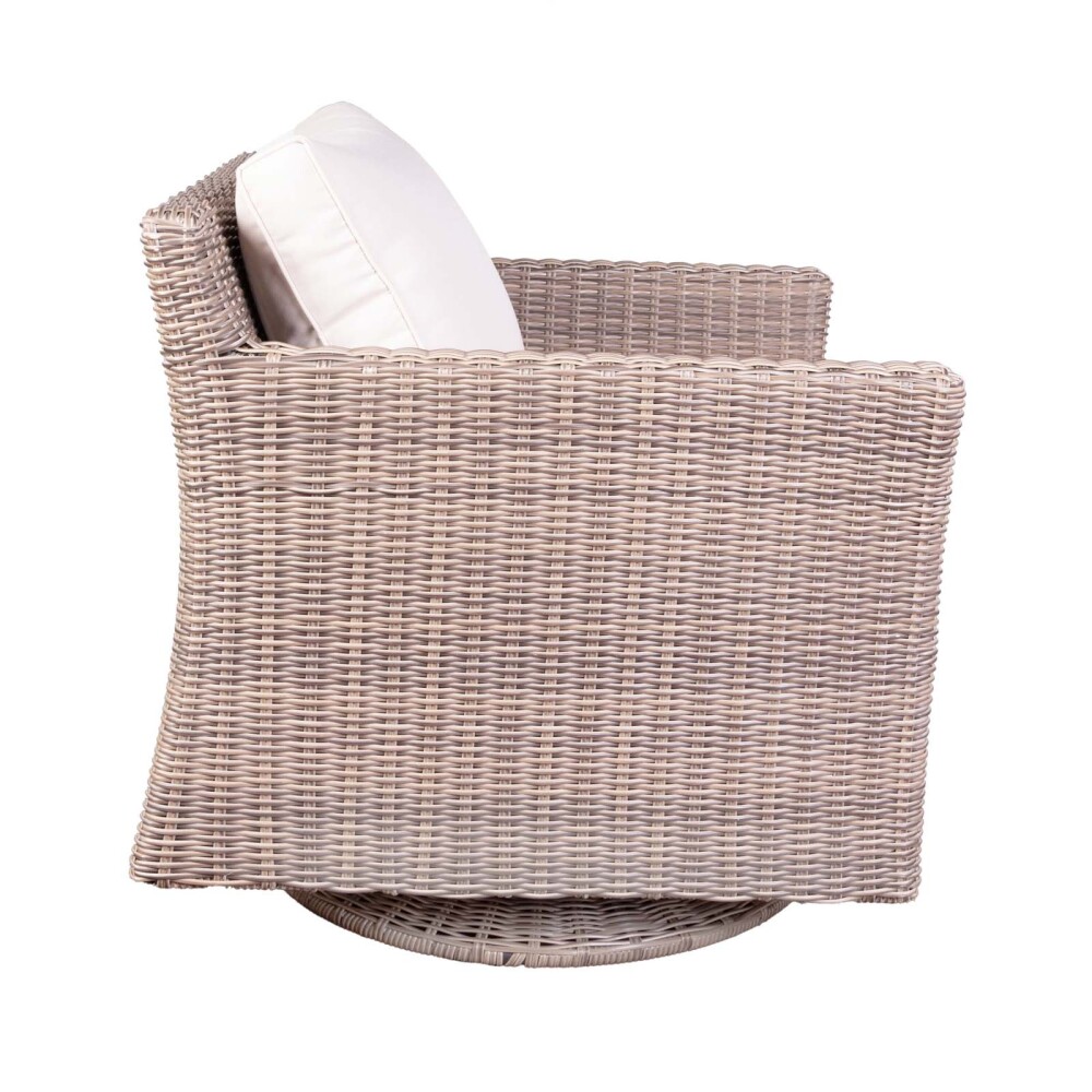 BUTACA GIRATORIA RATTAN-SINTETICO NATURAL-BEIGE COZUMEL