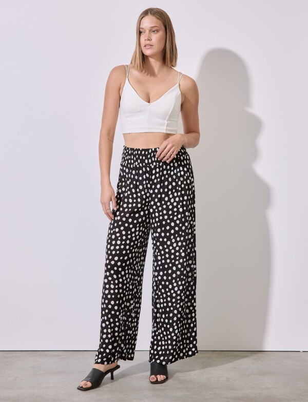 Pantalon Pull On Print NEGRO/CRUDO