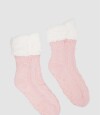 Medias damas chenille ochos Rosado