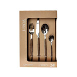 SET 24 PIEZAS CUBIERTOS MANGO MADERA "LISBOA" SET 24 PIEZAS CUBIERTOS MANGO MADERA "LISBOA"