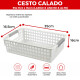 Set x2 Cesto Calado S 18 X 27 X 8 cm BLANCO