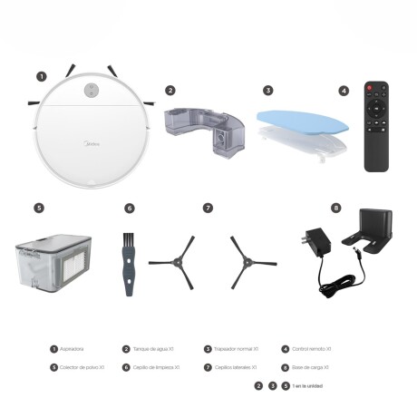 ASPIRADORA ROBOT MIDEA 200-ML BLANCO I2A
