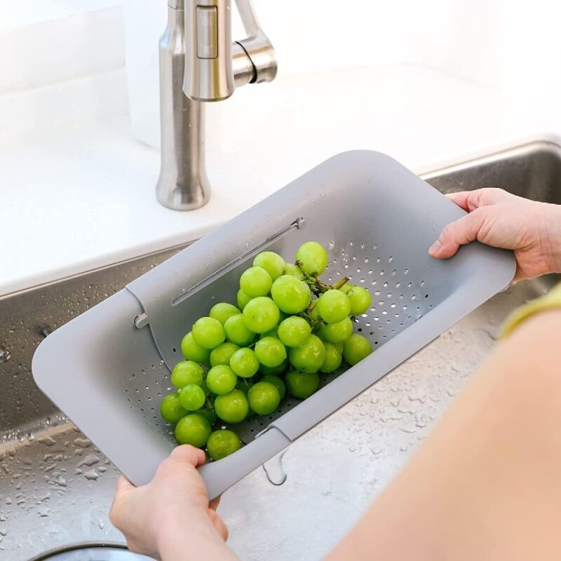 Escurridor para pileta de cocina bacha gris