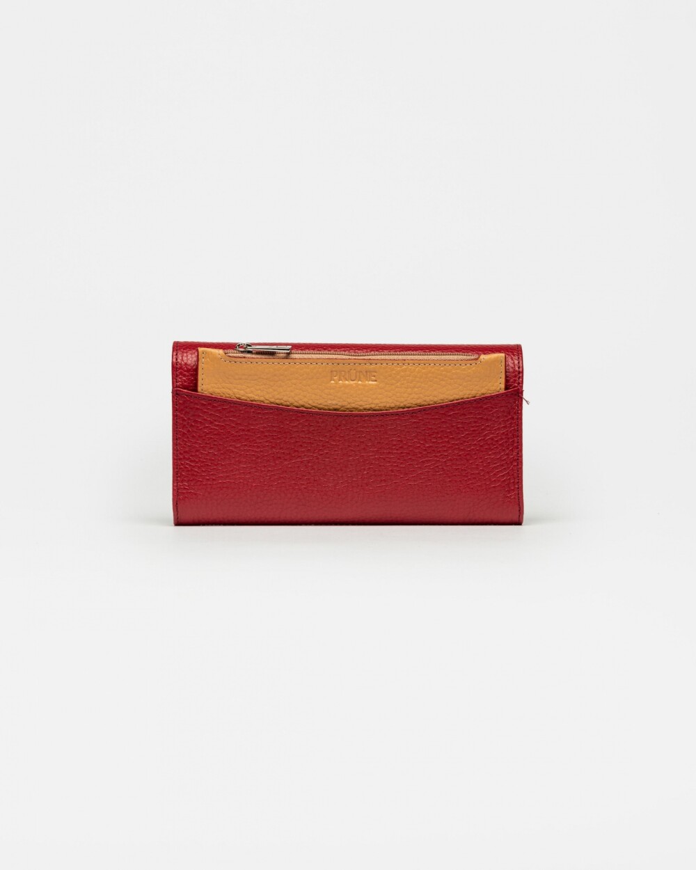 Billetera The Circle en cuero graneado Rojo