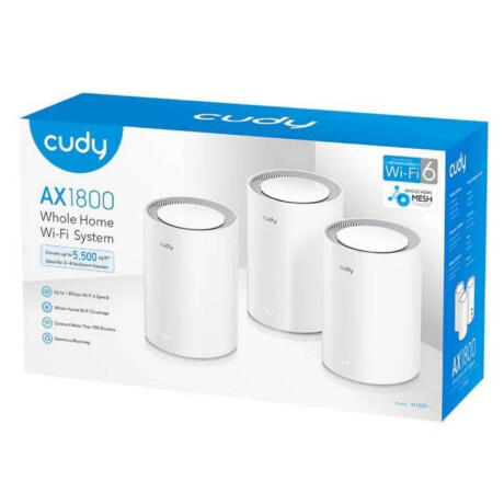 Sistema de Wifi Mesh Cudy Ax1800 Puertos Gigabit Pack de 3