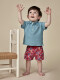 Traje De Baño Estampado Liberty Fresa Brillante