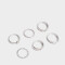 Sets Anillos Metal diferenciado Anillos Sets De Metal - Plateado