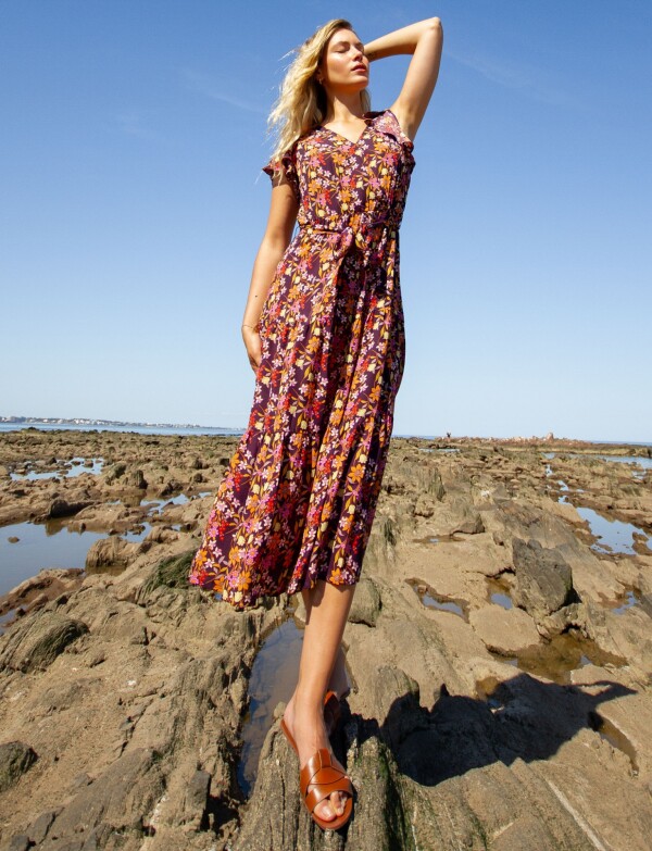 Vestido Maxi Spring BORDEAUX/MULTI