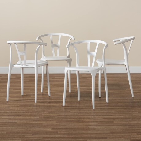 Silla Wishbone de jardin Blanco