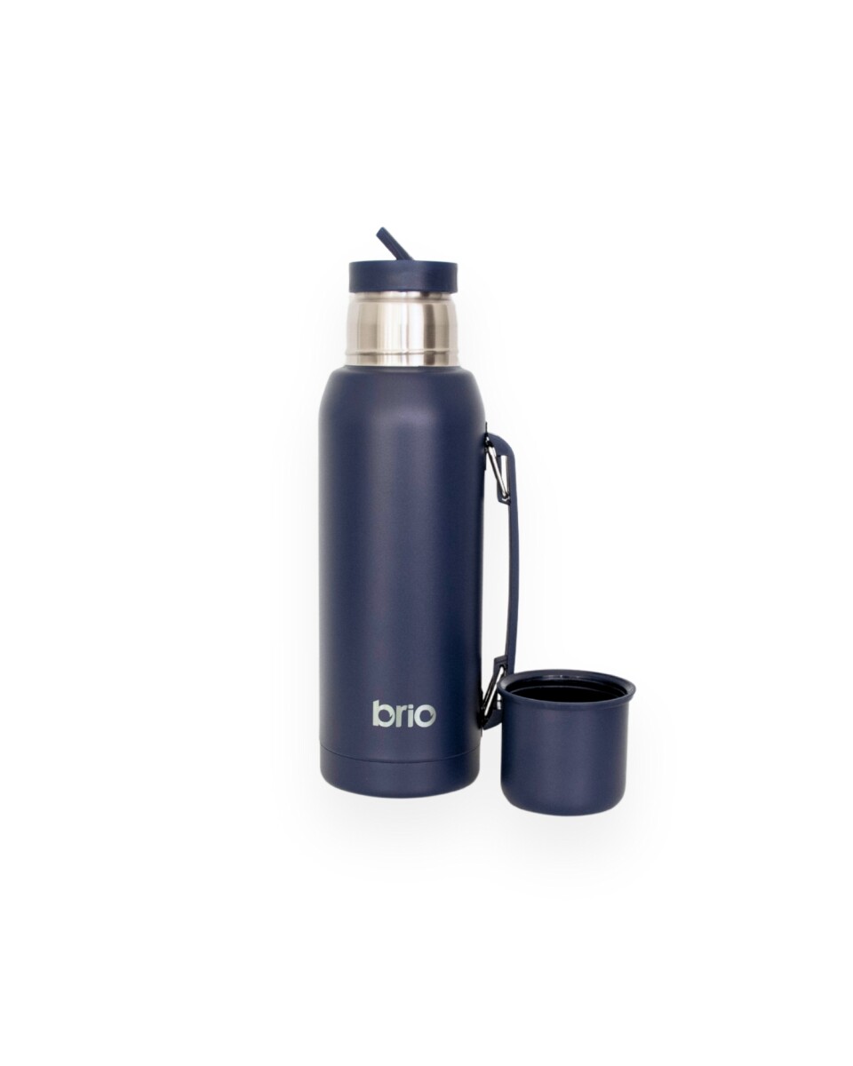 Termo 1 Litro Acero Inox brio Con Pico Cebador - Azul 