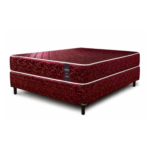 Sommier Paraná Convencional 100 x 190 cm Bordo (Base + Colchón)
