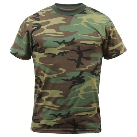 Remera camuflada en algodón Woodland